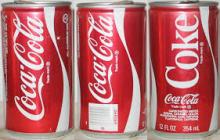 Coca-Colas, Fanta and Sprite Soft Drinks Cans and Bottles