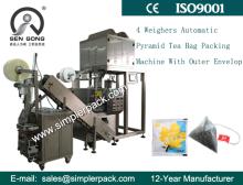 Economic Triangle Tea Bag Packing Machine Nylon Mesh with Outer Bag Made in China