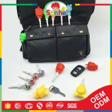 Cartoon shaped  candy   toy   lollipop  with key chain