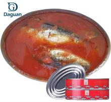 425g*24 Oval Can Sardines in Tomato Sauce, All  Types  of  Canned   Food   Products 
