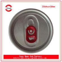 China factory 206# SOT aluminum easy open end beverage wholesale