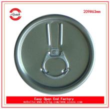 Factory price 209# aluminum easy open end/lid/eoe for cheese can packing