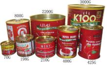  tinned  tomato paste 70g,210g,4000g
