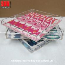  Color ful  acrylic  tray with printing background