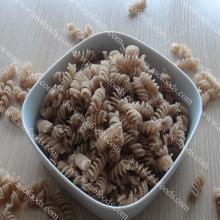 High fiber and high protein low fat brown rice pasta with shape fusilli