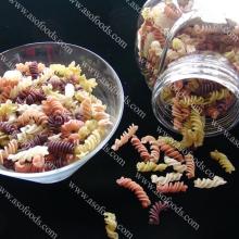 Organic jasmine multi-colored rice fusilli pasta