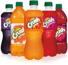 Crush carbonated soft drinks(strawberry, orange, grape, apple)