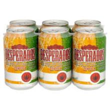Desperados beer 330ml bottle and Desperados beer 500ml cans