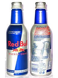 Red bull bottle energy drink