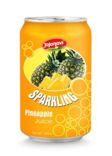 sparkling pineapple juice in aluminium can 330ml