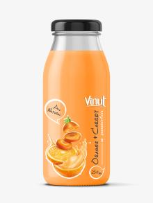 Fruit Juice drink with Orange and Carrot juice 250ml Glass botle