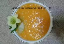 Canned yellow peach puree