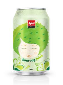 330ml Canned Fresh Soursop Fruit Drink