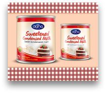 MADE FROM FRESH COW MILK BY DAN FULL CREAM SWEETENED CONDENSED MILK