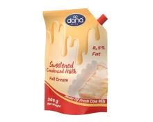 full  cream   sweetened   condensed   milk  made from fresh cow in 300 gram pouches