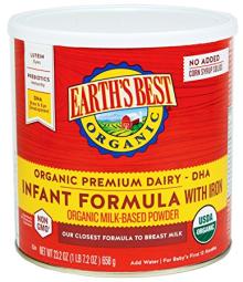 Earth's Best Organic Infant Formula with Iron, 23.2 Ounce