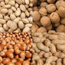 Dry nuts in shell (Almonds, Pistachios, Walnuts, Peanuts, Hazelntus) 100% Edible