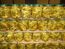 PICKLED BABY CUCUMBER IN GLASS JAR 720MT