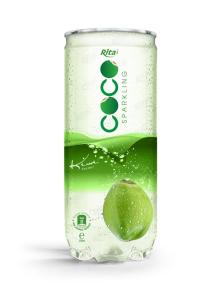 250ml Pet Can Kiwi Flavor Sparkling Coconut Water