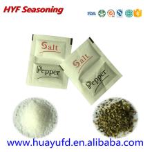 pepper  salt  sachet used in airline or restaurant cutlery  packet 