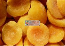 organic Frozen yellow peach with halves / slice / dice