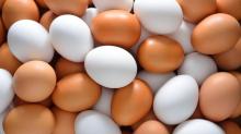 Fresh White and brown Eggs