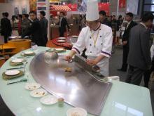 Fan Shape Teppanyaki Grill Table
