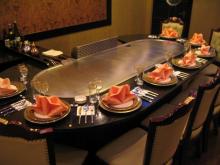 Oval Shape Teppanyaki Grill Table
