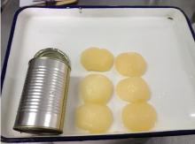 canned pears fresh in tin