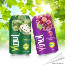 Wholesale food and beverages fruit juice aluminium can 330ml Natural red grape juice VINUT