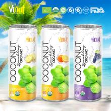 drinking organic coconut water