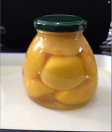 high quality canned yellow peaches in glass jar