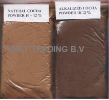 Natural and alkalized cocoa powder,