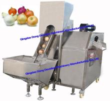 Single belt onion peeling machine