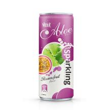 320ml Canned Sparkling Aloe vera drink with Passion fruit flavor