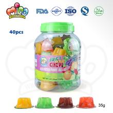 35g  assorted  fruit jelly in round jar