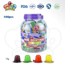 15g fruity cup jelly in round jar