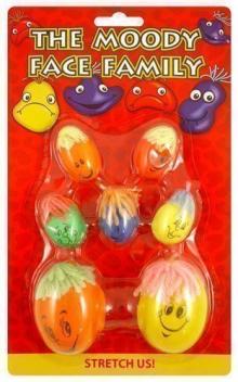 7 Kids Childrens Moody Face Family Stretchy Squashy  Stress   Ball s Party Bag Toys