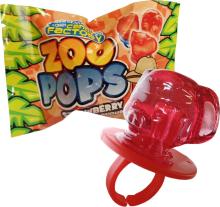 24 x Zoo Pops Fruity Animal Mini Lolly Sweets Lollies With Rings - Wholesale Bul