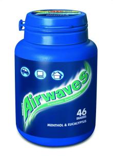 Wrigley's Airwaves Menthol And Eucalyptus, 46 Piece Bottle