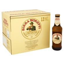 Birra Moretti Premium Italian Beer Bottles, 12 x 330ml