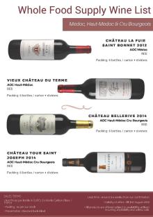 French wine(Médoc, Haut-Médoc, & Cru Bourgeois)