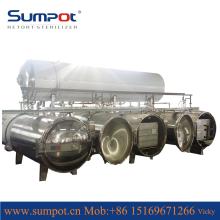 High temperature and pressure preheating water immersion retort sterilizer for high output