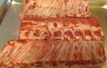 frozen  pork   ribs ,  pork  fat and parts