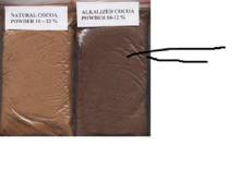 Pure and alkalized cocoa powder