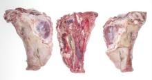 Halved pork heads