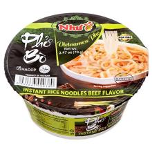 Beef Flavor  instant   rice  noodles in Bowls