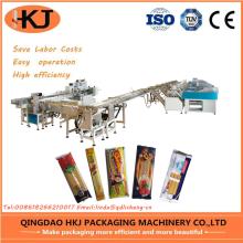 Automatic noodle weighing and packing machine with eight weighers
