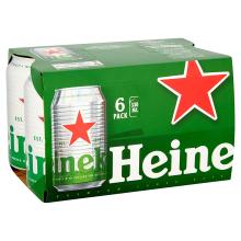 Heineken Lager Beer Can, 6 X 330ml