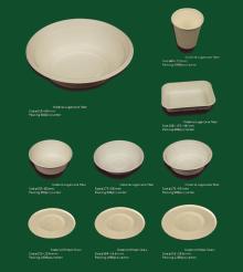 Meal Food Lunch Disposable Packing Box wheat straw pulp Bowl
